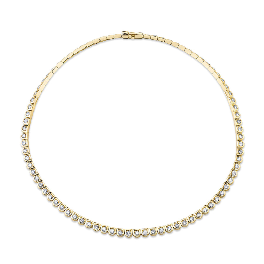 Scallop Silhouette Diamond Necklace