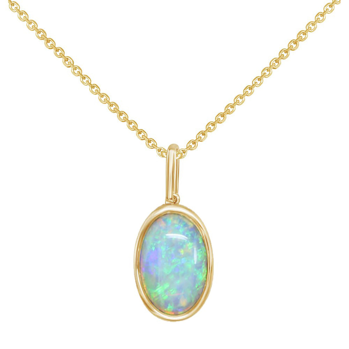 Opal Pendant Necklace, Bridal Jewelry 14K Gold, Gemstone Necklace Gold,  Birthstone Necklace for Mom, Wedding Gemstone Jewelry, Fine Jewelry - Etsy