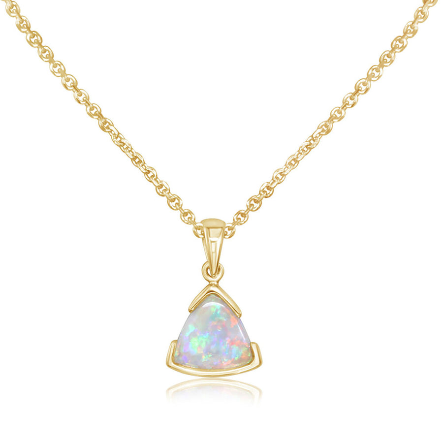 14K Yellow Gold Australian Opal Necklace