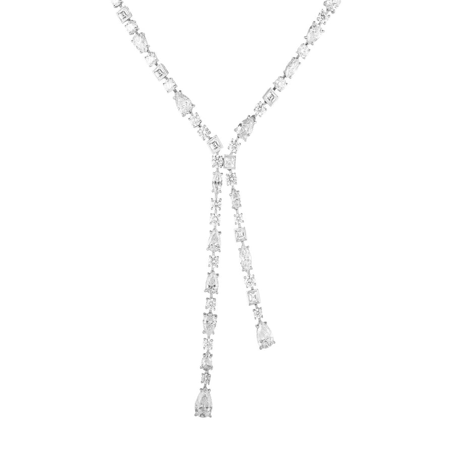37-Inch Mixed-cut Diamond Line Necklace
