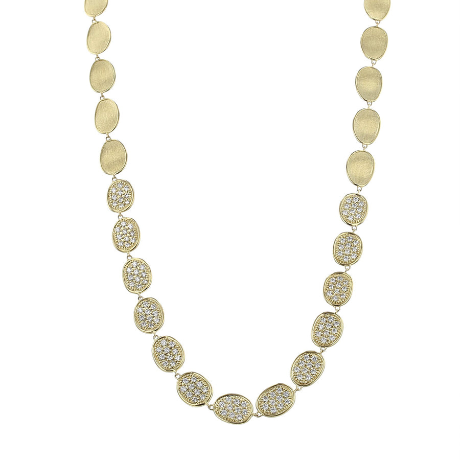 Lunaria Collection 18K Yellow Gold and Diamond Necklace