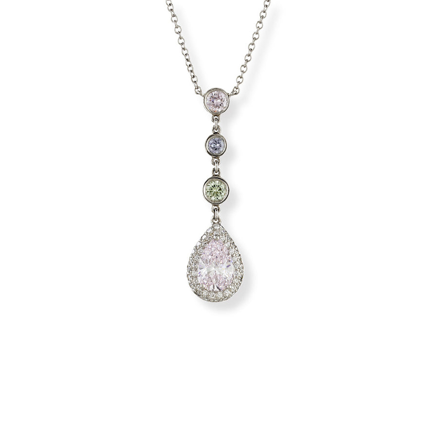 Platinum Fancy Pink Diamond Necklace