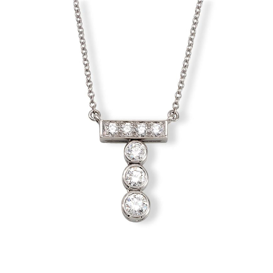 Platinum Diamond Pendant Necklace