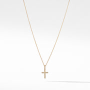 Cable Collectibles Cross with Diamonds in Gold on Chain