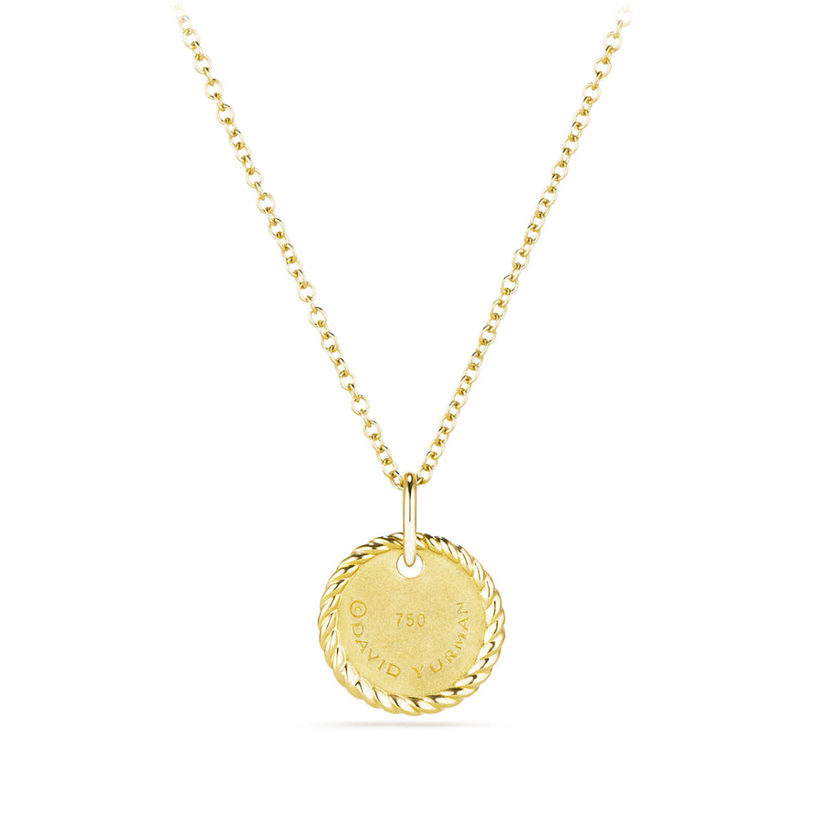 Initial Charm Necklace with Diamonds in Gold on Chain