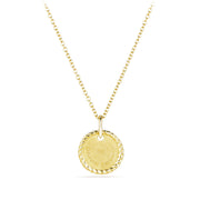 Initial Charm Necklace with Diamonds in Gold on Chain