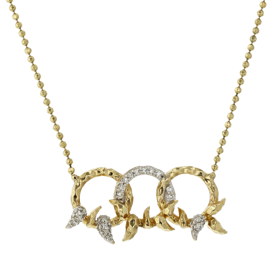 Triple Open Petal Necklace
