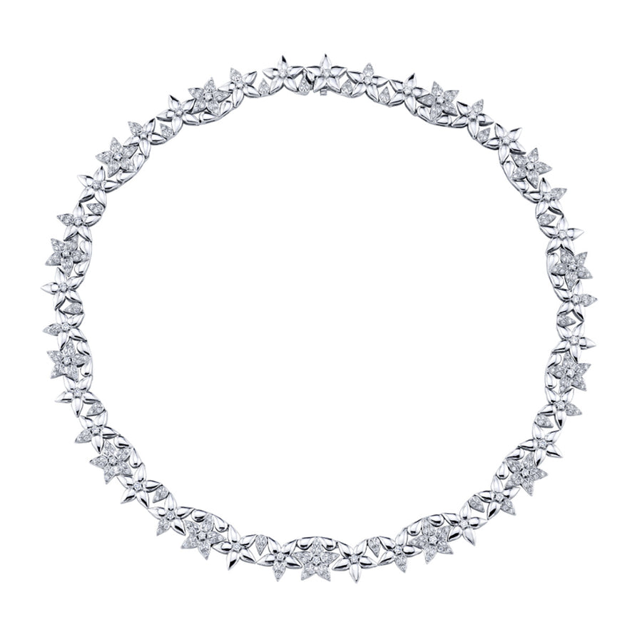 Lily Artisan Pave Diamond Collar Necklace