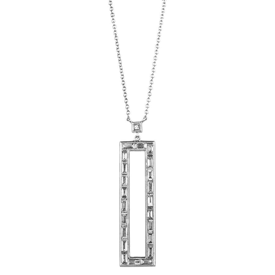 Silhouette Baguette Diamond Necklace