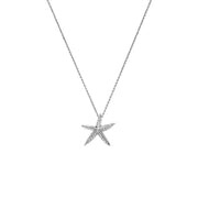 18K Diamond Starfish Pendant Necklace