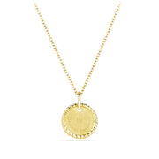 Initial Charm Necklace with Diamonds in Gold on Chain