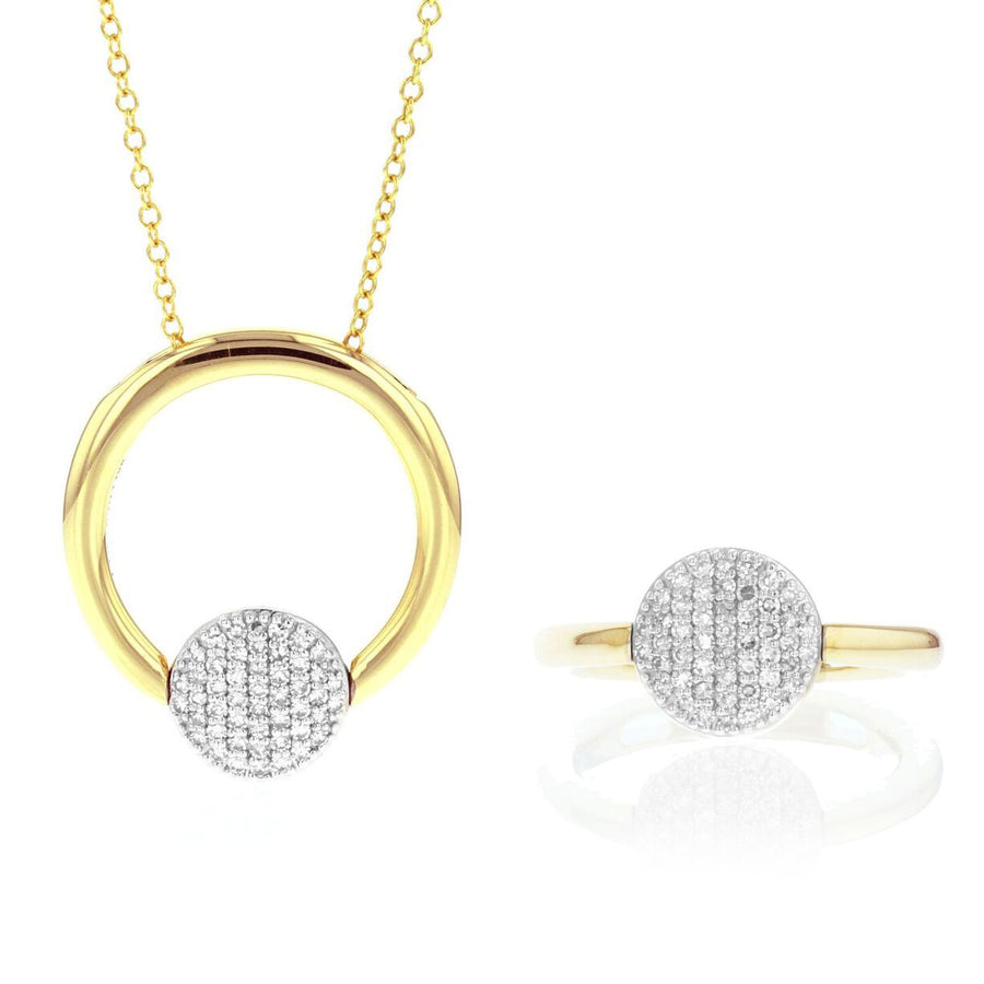 Mini Infinity Revolution Ring Necklace