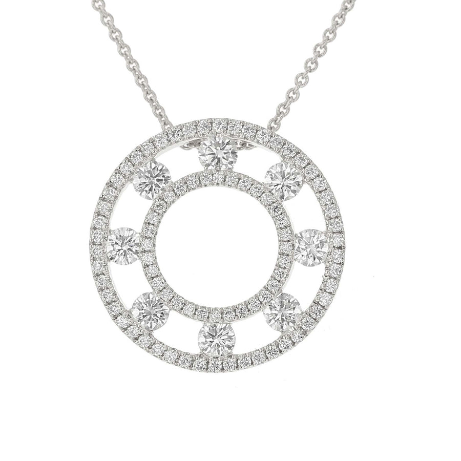 Precious Pastel Circle Diamond Pendant