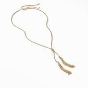 Helena Tassel Necklace in 18K Yellow Gold with Diamonds