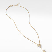 Heart Y Necklace in 18K Yellow Gold with Diamonds