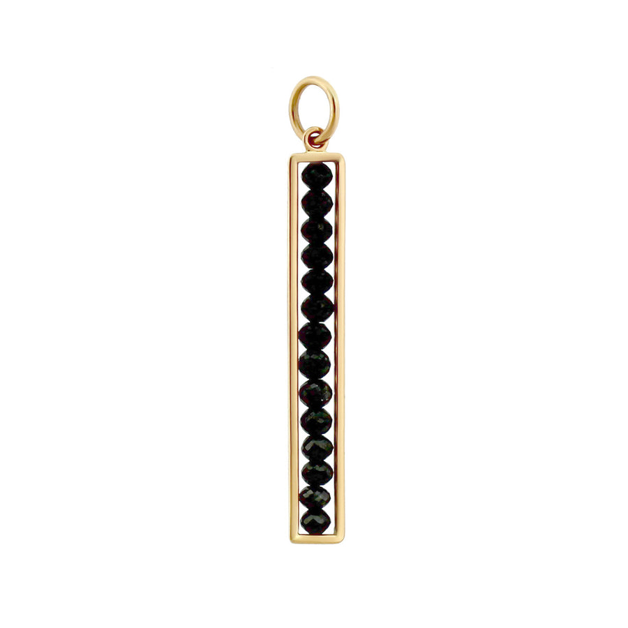Leila Rose Gold Briolette Black Diamond Pendant