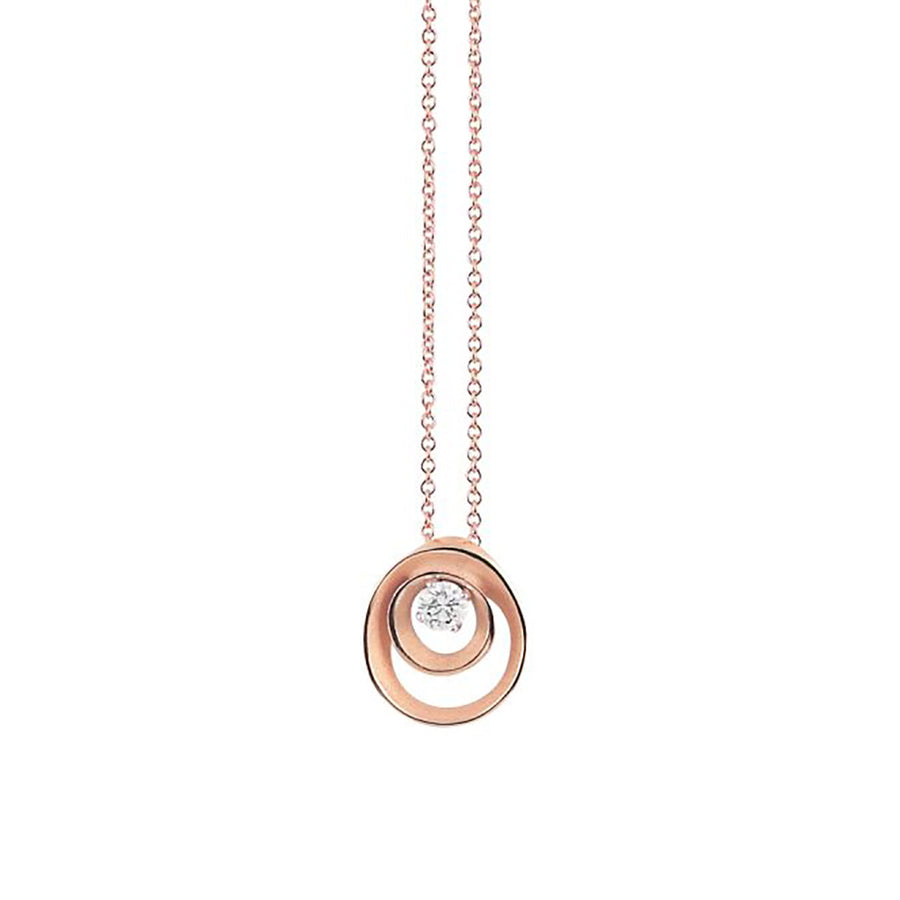 18K Pink Champagne Gold Dune Assolo Pendant with Diamond
