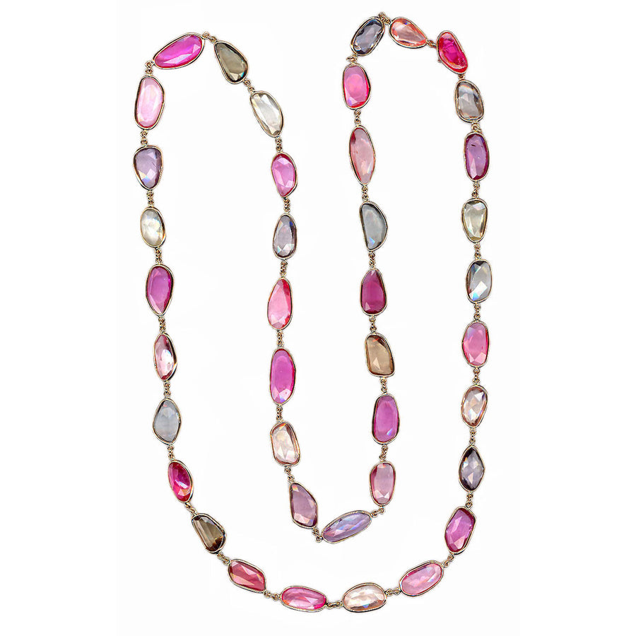 Multi-Color Rose-cut Sapphire Necklace