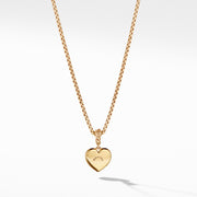 Compass Heart Pendant in 18K Yellow Gold with Diamonds