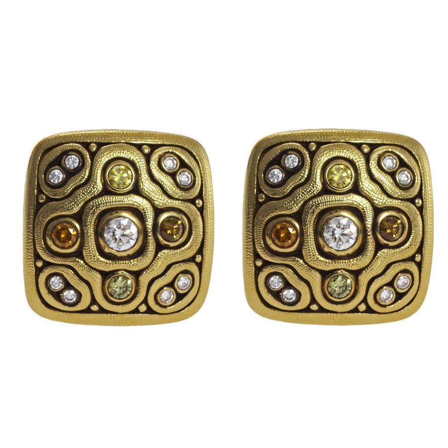 18K Gold Diamond Earrings