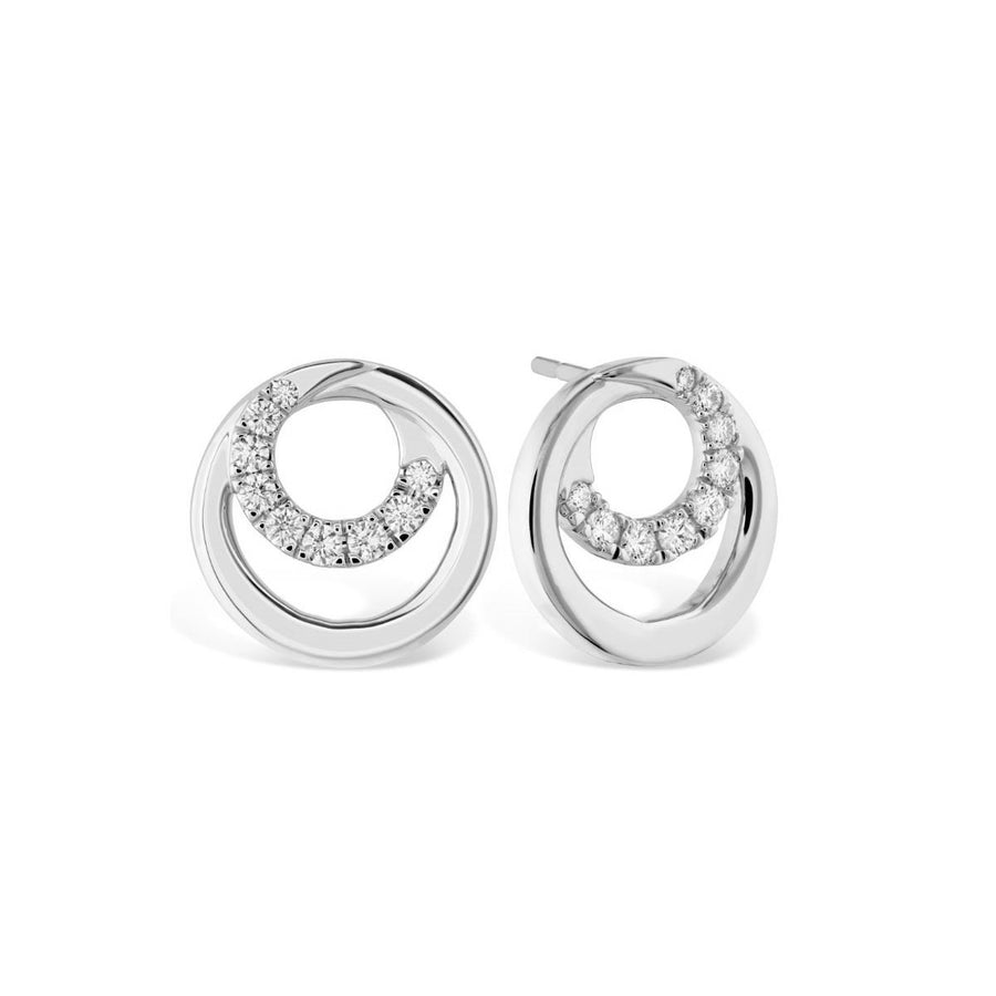 Optima Diamond Circle Earrings