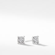 Precious Chatelaine Stud Earrings with Diamonds in 18K White Gold
