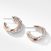 Paveflex Petite Hoop Earrings with Diamonds in 18K Rose Gold