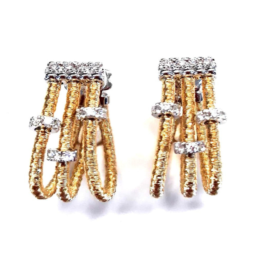 Diamond 3 Strand Earrings