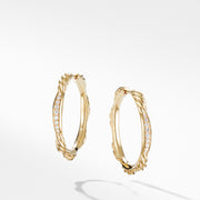 Tides Hoop Earrings in 18K Yellow Gold with Diamonds