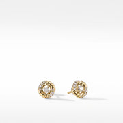 Petite Infinity Stud Earrings in 18K Yellow Gold with Diamonds