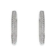 Moonlight Pave Inside-Out Oval Hoop Earrings