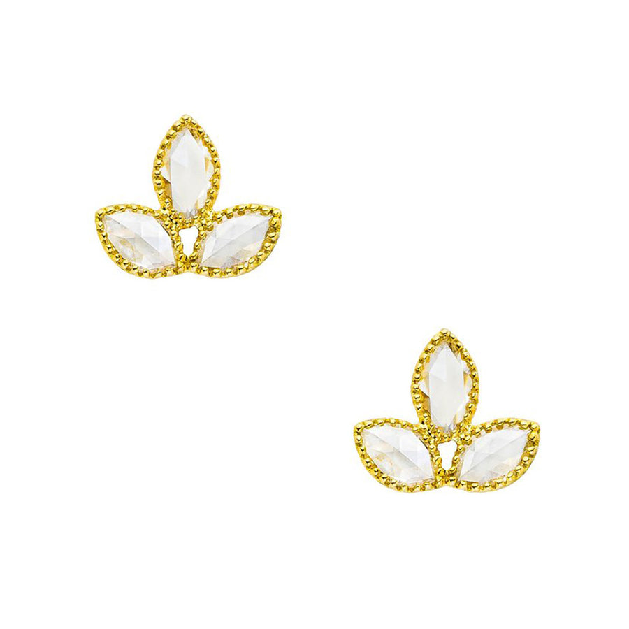 Lilah Marquise Rose Cut Diamond Stud Earrings