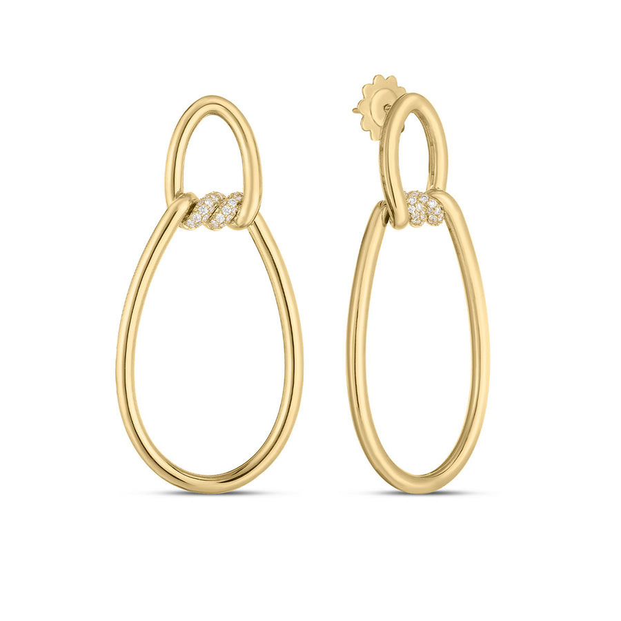 Cialoma 18K Yellow Gold Diamond Drop Earrings