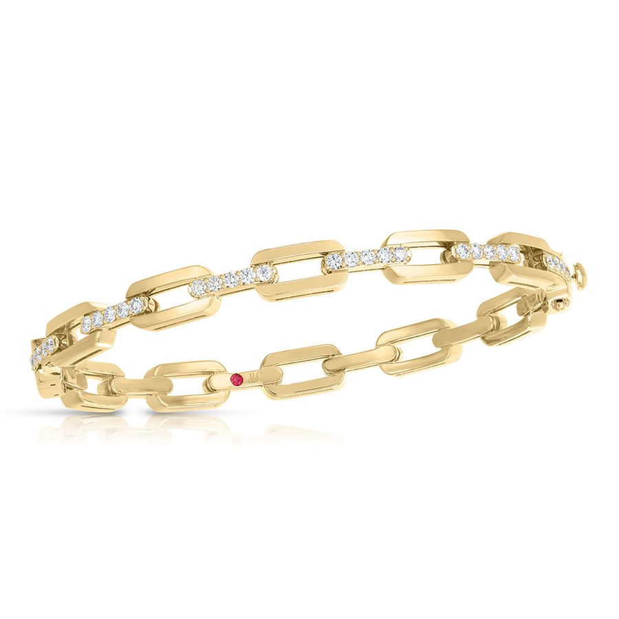 18K Gold Navarra Oro Classic Diamond Bangle