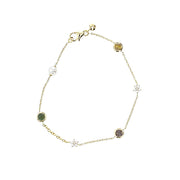 Shooting Star Bracelet in Yellow Gold with Mixed Stones