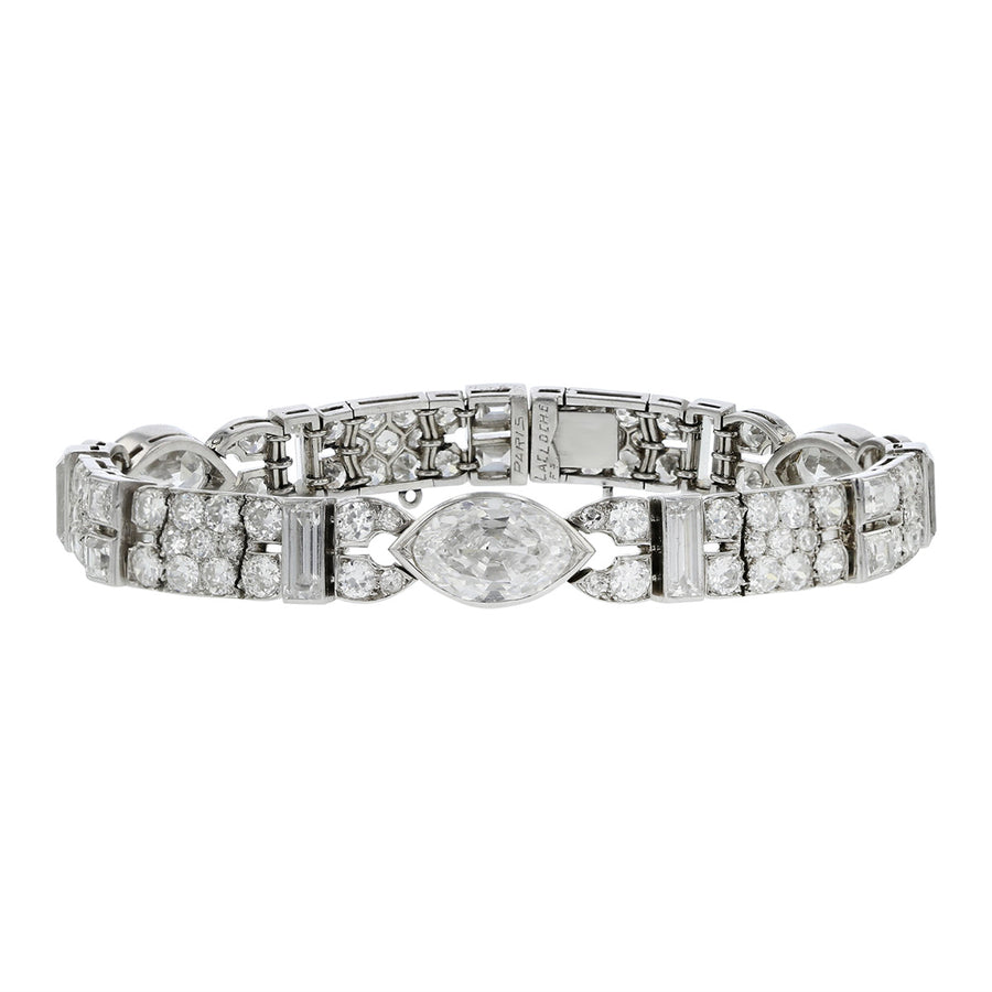 15.75-Carat Mixed-cut Diamond Platinum Bracelet
