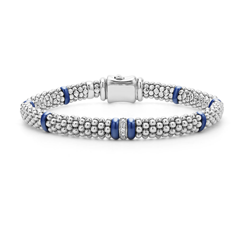 Single Station Diamond Caviar Bracelet