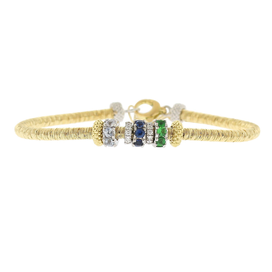 Bracelet with Sapphires, Tsavorites and Diamonds
