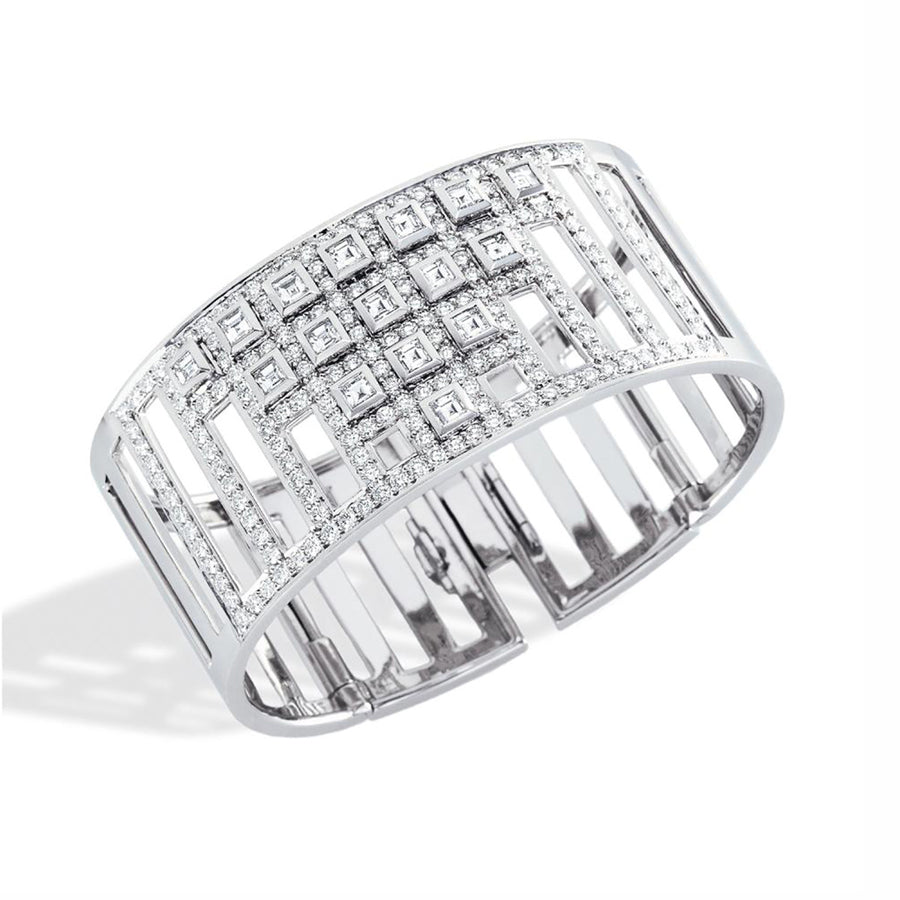 Platinum Diamond Bangle Bracelet