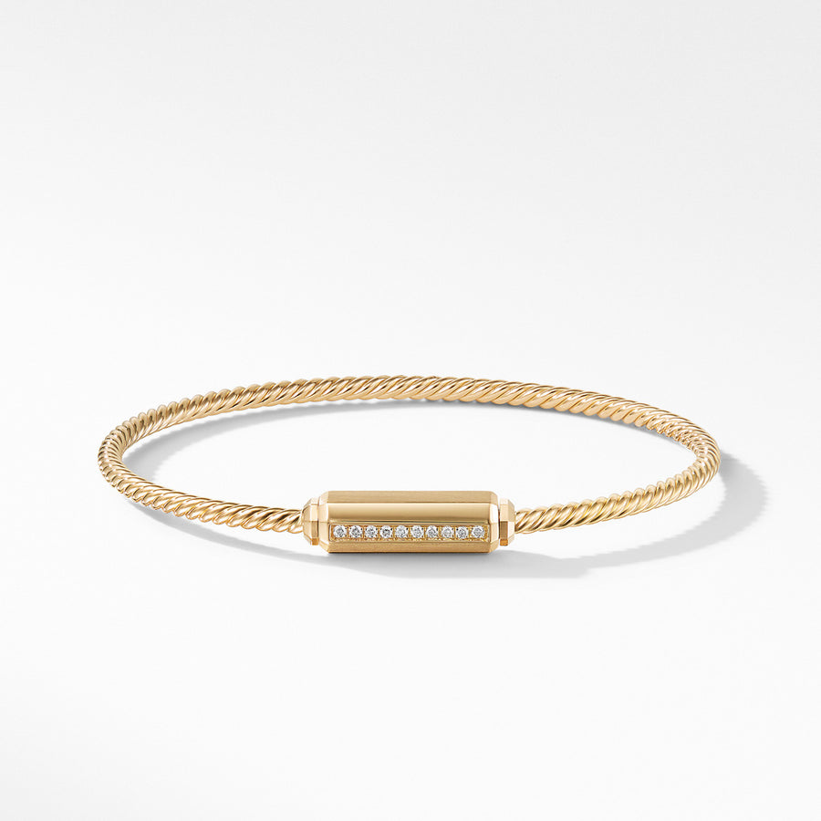 Barrels Bracelet with Diamonds in 18K Gold