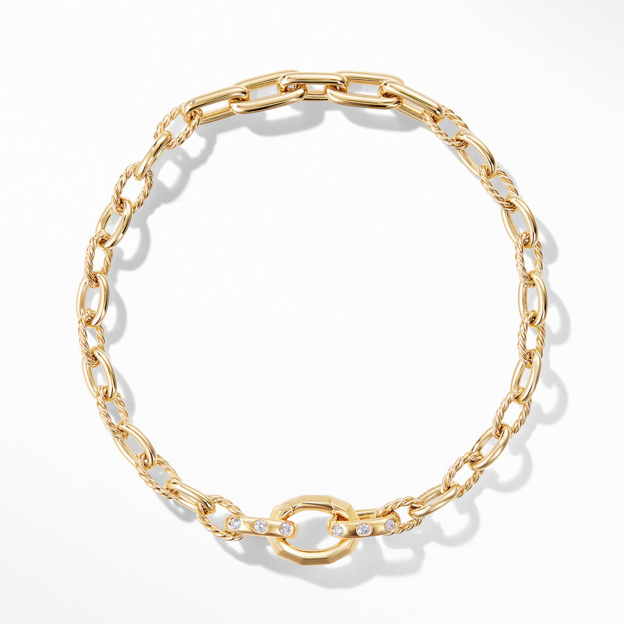 Stax Chain Bracelet with Diamonds in 18K Gold