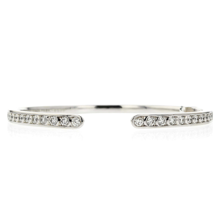 Diamond Scallop Artisan Pave Cuff Bracelet