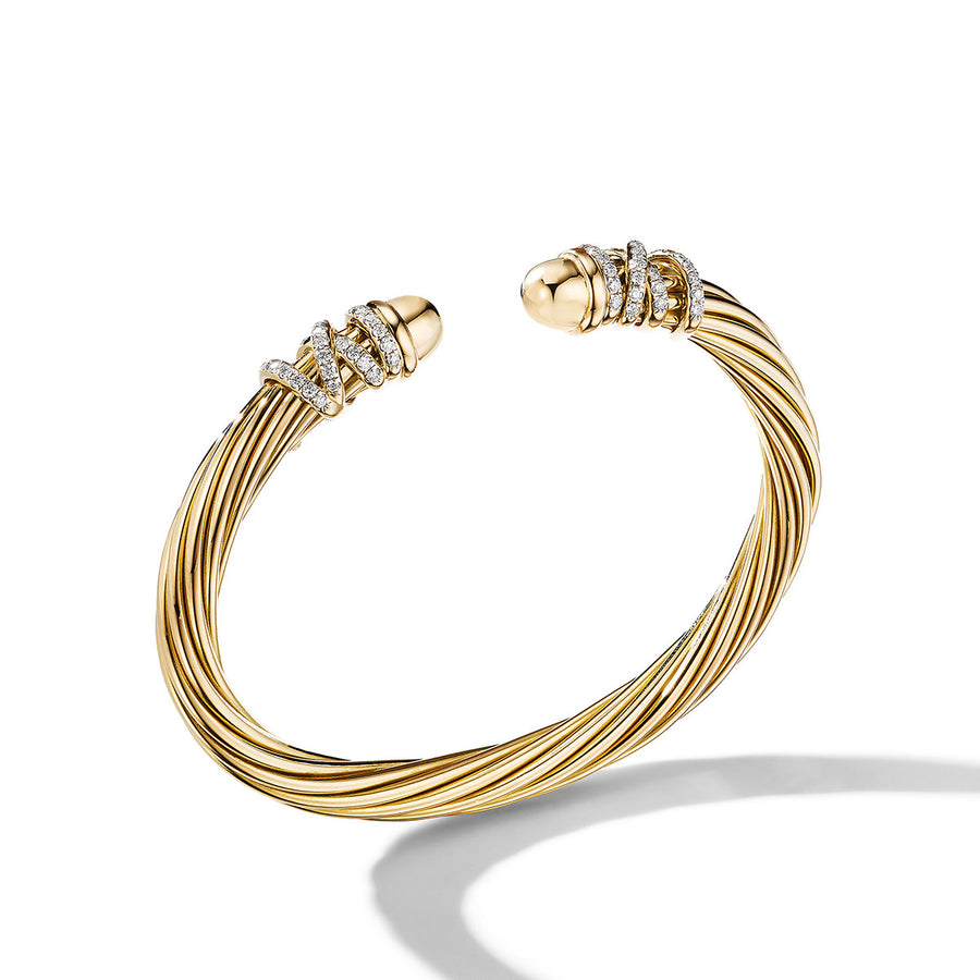 Helena End Station Bracelet in 18K Yellow Gold with Diamonds
