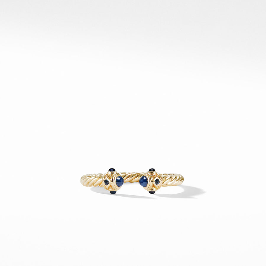 Renaissance Color Ring in 18K Yellow Gold with Blue Sapphires