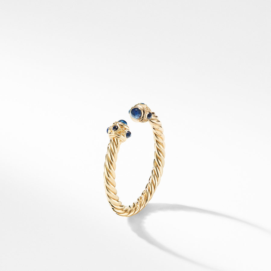 Renaissance Color Ring in 18K Yellow Gold with Blue Sapphires