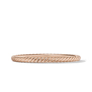 Sculpted Cable Bangle Bracelet in 18K Rose Gold