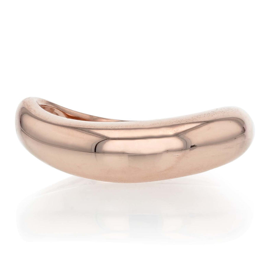14K Rose Gold Curved Dome Ring