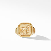 Petrvs Small Horse Pinky Ring in 18K Yellow Gold