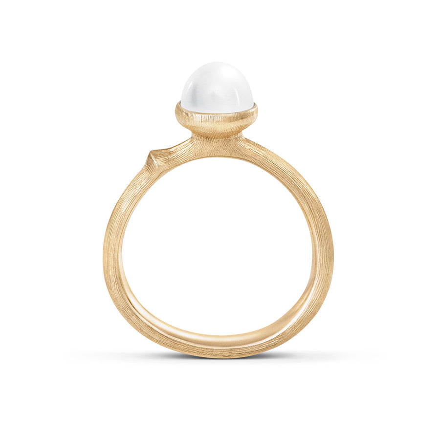 Lotus Ring in 18K Yellow Gold with Pearls