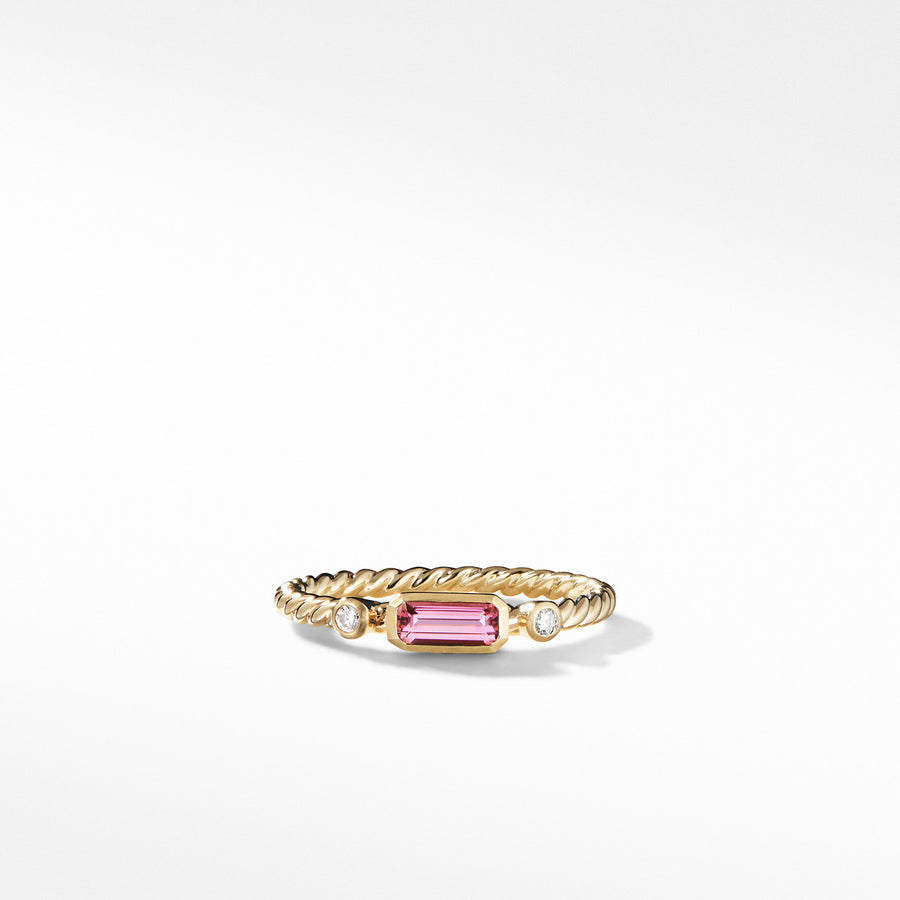 Novella Ring in Pink Tourmaline with Diamonds